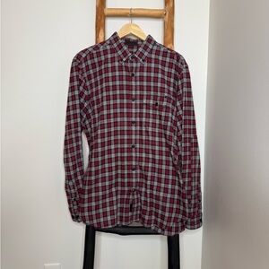 Belstaff Red and Black Plaid Casual Shirt